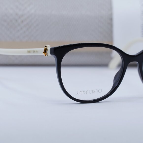 Final Price! Jimmy Choo JC309 09HT 00 Black/White Eyeglasses 53mm - Picture 6 of 12
